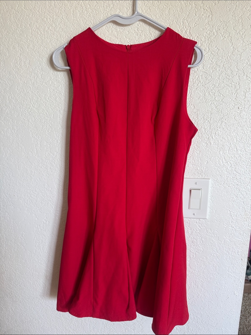 SHEIN Bright Red Sleeveless Midi Dress